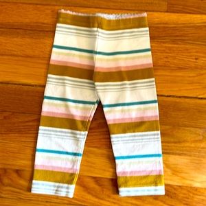 Tea cropped striped leggings size 4. Never worn